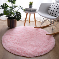 Tapis central salon tapis shaggy rond antidérapant anti-fatigue tapis personnalisés pour la maison intérieure