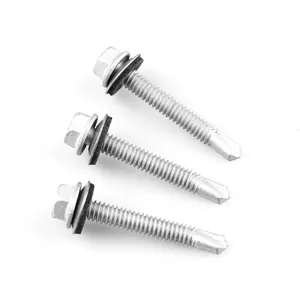 High Quality Steel Structure Roofing Screw Bi-Metal Hexagon Head Self Drilling Screw Epdm Washer Screw For Roofing Seal 6.3x45