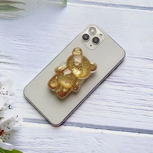 High Quality Cute Bling Sparkle Glitters Bear Mobile Phone <strong>Holder</strong> <strong>Expanding</strong> Mobile Phone Stand Grip Socket - Product Image 5