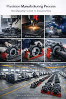 Mâchoires de serrage en acier résistantes à l'usure, fixation de tuyaux à 360°, machine de soudage TIG par fusion bout à bout stable pour tuyaux PE/PP/PVDF, gamme 40-160 mm, 8-15 kW