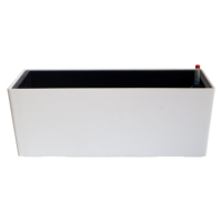 Jardinière rectangulaire en plastique, design moderne avec indicateur de niveau d'eau, pour intérieur, jardin, balcon, durable et légère