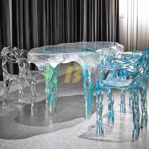 Mesa de Centro de Resina Transparente con Diseño Alienígena, Muebles Duraderos para Hotel, Juego de Comedor para Sala de Estar, Color Personalizado Disponible - Product Image 1