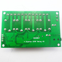 Module de relais de commande à distance AD22B04 DC 12V 4 canaux avec décodeur de signal sonore DTMF MT8870 pour LED, moteur, PLC et maison intelligente