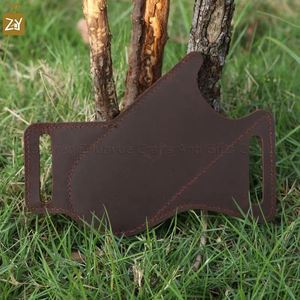 Quick Shipment Genuine <b>Leather</b> Pocket Knife Waist Sheath Men's EDC <b>Tools</b> Holder Cowhide <b>Leather</b> Pocket Knife <b>Pouch</b> Easy to Carry - Product Image 4