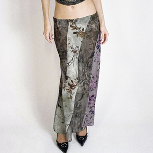 กระโปรงมิดิพิมพ์ลายดอกไม้สำหรับผู้หญิง กระโปรงทรงเอเอวต่ำ แฟชั่นฤดูร้อนสไตล์วินเทจ - Product Image 5