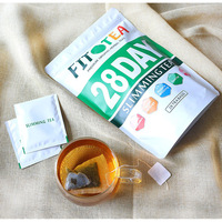Sachets de thé décaféiné détoxifiant et amincissant 28 jours, 100% herbes naturelles, faible MOQ, 28 sachets de 3g, pour la digestion et la purification