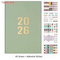 Cuaderno de diario con logotipo personalizado, cuaderno A5 de tapa dura de cuero PU texturizado con Pegatina autoadhesiva