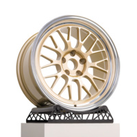 Jantes de voiture de course personnalisées LM LMR 17 18 19 20 21 22 pouces, jantes en alliage d'aluminium Volk, bord poli pour Toyota Mazda Benz JDM