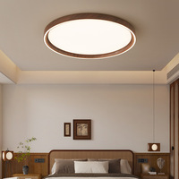 Plafonnier LED rond moderne avec cadre en aluminium et rétroéclairage halo, montage encastré pour chambre à coucher et salon