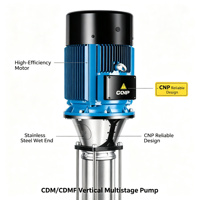 Pompa Air Vertikal Multistage Stainless Steel Industri 7.5 HP Tekanan Tinggi untuk Pengolahan Air Reverse Osmosis