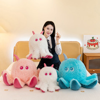Océan Poulpe En Peluche Dessin Animé Méduse Calmar Seiche Animal En Peluche Poupée Vie Marine Figure Peluches Oreiller pour Aquarium