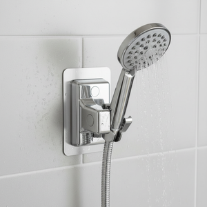 <span class=keywords><strong>Support</strong></span> mural réglable et étanche pour pomme de douche, garantie 2 ans, auto-adhésif, en plastique ABS chromé, accessoires de salle de bain - Product Image 2