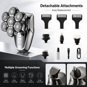 MS-687 Seven-blade Long-Lasting Waterproof IPX7 Digital Display Profesional Portable Shavers for Men Seven-blade Ultra-dense Cut - Product Image 3