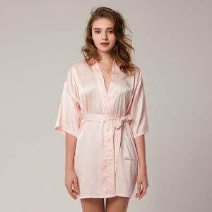 Camisón de boda para mujer, pijama de seda helada, bata de baño Sexy, ropa de dormir para el hogar para mujer, precio barato de fábrica - Product Image 2