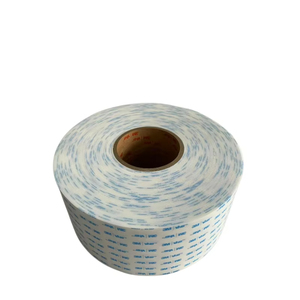 5608 N-W P White & Blue Dot <b>Pattern</b> Adhesive Tape 0.15mm Thickness 8N/10mm Strength 50m Per Roll with Brown Core - Product Image 2