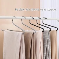 Cadre de pantalon antidérapant en plastique PVC cintre en métal enduit de type S cadre de pantalon d'oie en gros
