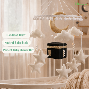 Móvil Islámico para Cuna con Diseño de Kaaba, con Recitación del Corán y Juguete de Peluche Suave - Product Image 3