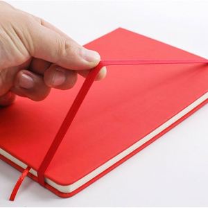 High Quality Custom PU Leather Hardcover A5 Thread Sewing Bound Paper <b>Notebook</b> Elastic Band Budget Business School Office Diary - Product Image 1