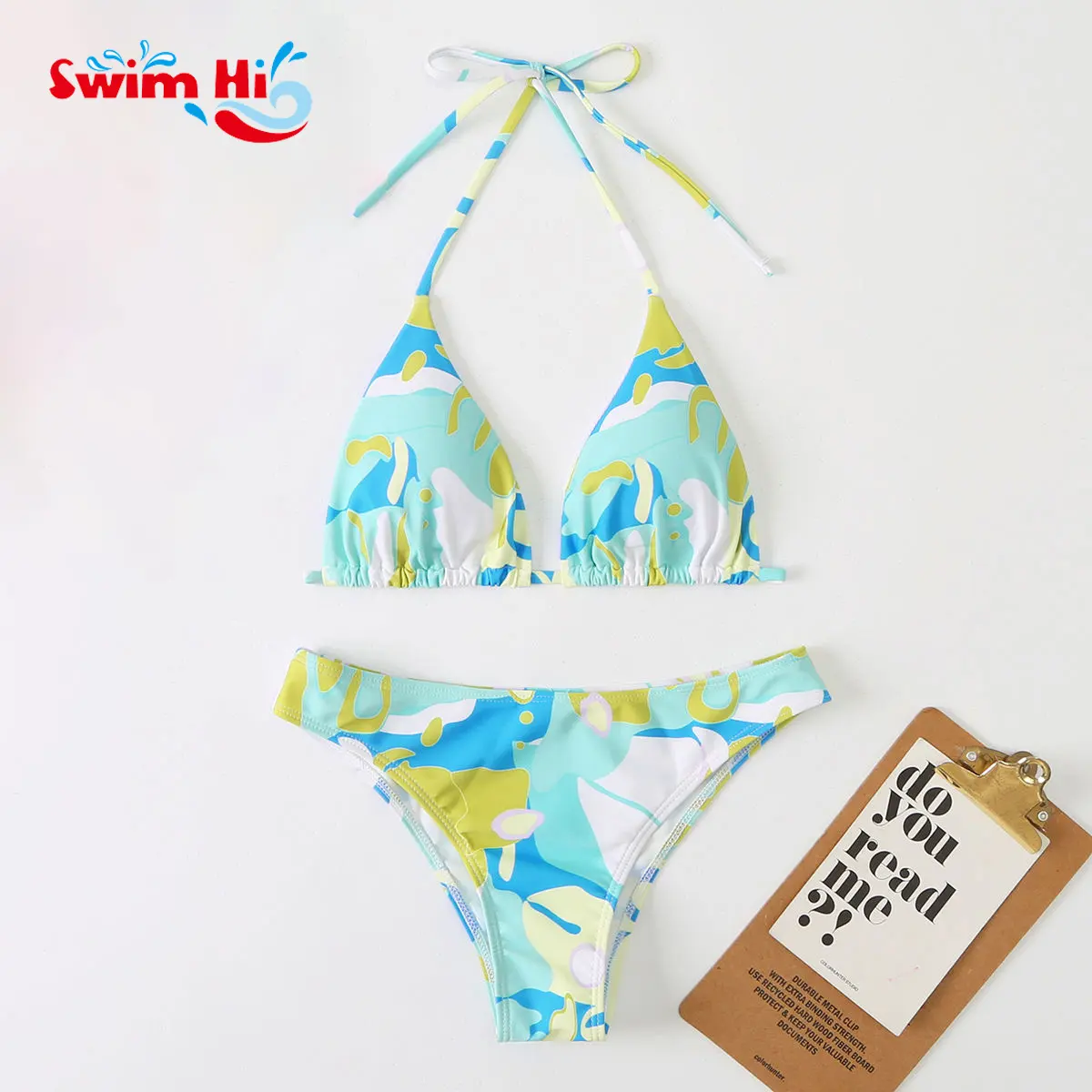 Wholesale 2023 Printing Lace Up Two Pieces Thong Sexy Beachwear Summer Women Bikini Swimsuits