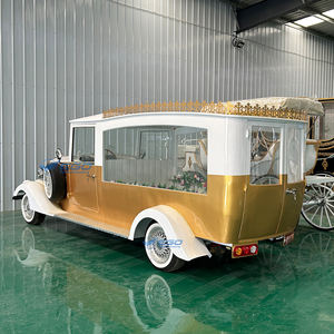 Coche Fúnebre Vintage <span class=keywords><strong>Dorado</strong></span> de Lujo, Coche para Servicios Funerarios con Precio de Fábrica, Remolque para Ataúd, Transporte de Féretros - Product Image 5