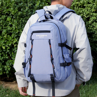 Sac à dos Oxford PU de style nouveau, durable et tendance, avec fermeture éclair, en polyester, pour étudiants, activités de plein air, randonnée, voyage, affaires, grande capacité