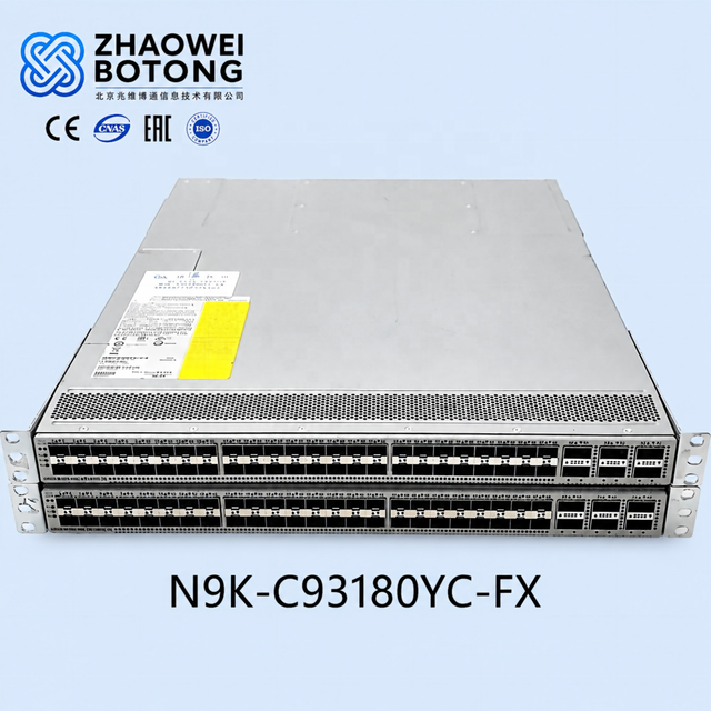 Cisco Switch N9K-C93180YC-FX N9300 with 48p 1/10G/25G SFP and 6p 40G/100G QSFP28, MACsec and Unified Ports Capable Low Price