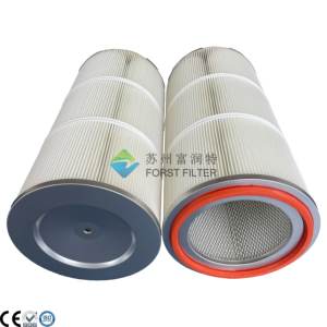 Capuchon <span class=keywords><strong>d</strong></span>'extrémité en acier inoxydable pour traitement des métaux, couvercle anti-poussière industriel en acier inoxydable, cartouche filtrante cylindrique en polyester - Product Image 1