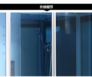 Walkingbali — coin carré de 90CM, avec siège et pieds, cabine de douche, sauna, salle de douche à vapeur humide - Product Image 2