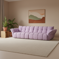 Canapé modulaire sectionnel en tissu velours, rembourré en mousse, une place, design minimaliste pour salon, appartement, hôtel