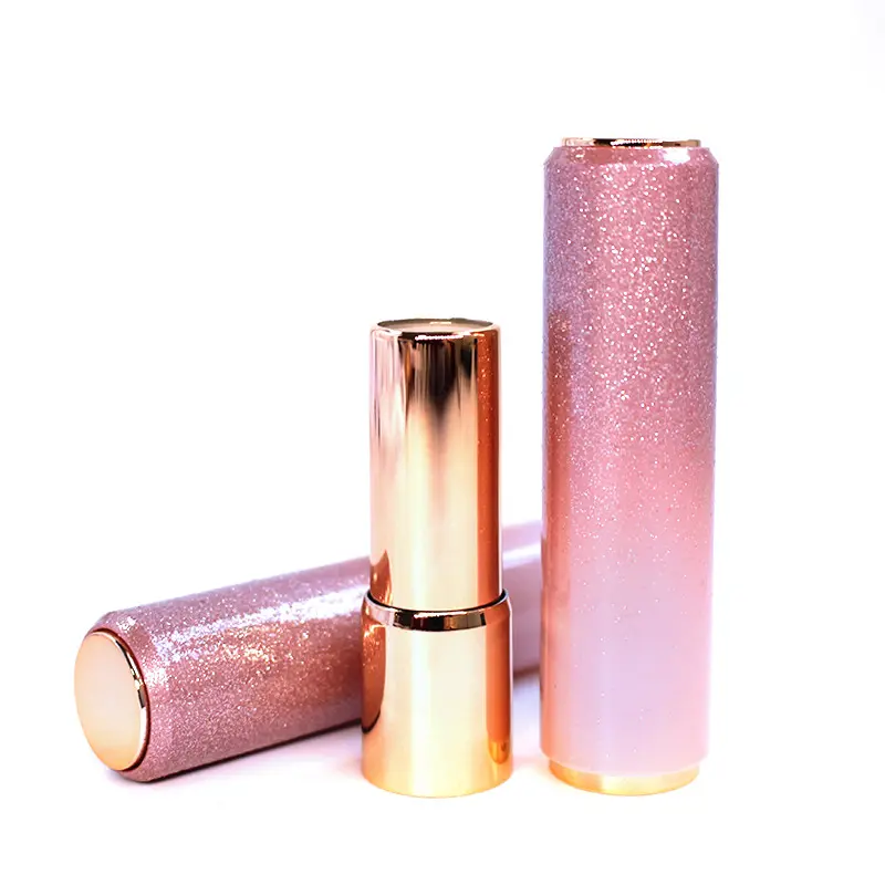 Tubos de pintalabios recargables magnéticos redondos Recargas personalizadas Embalaje Pintalabios de aluminio