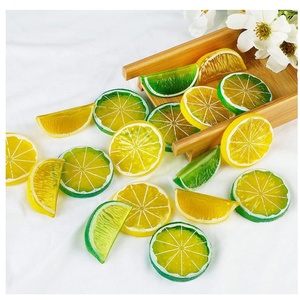 New 1 Pc Nhân Tạo Nhựa Lát Chanh Sống Động Như Thật Trang Trí Trái Cây Giả 3 Màu Sắc - Product Image 5