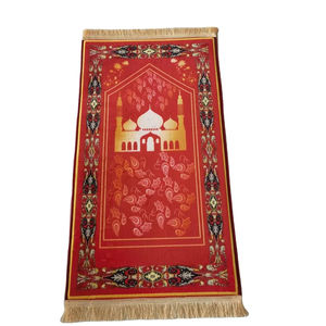 พรมสวดมนต์สำหรับผู้ใหญ่ทำด้วยมือฟองน้ำหนาสบายมีดีไซน์นูนสำหรับการสวดมนต์มุสลิม - Product Image 5