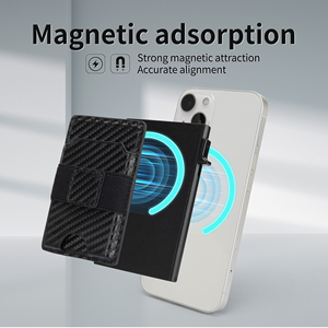 Portefeuille minimaliste intelligent en métal pour <span class=keywords><strong>homme</strong></span> avec MagSafe, blocage RFID, en aluminium, <span class=keywords><strong>porte</strong></span>-cartes pop-up, portefeuille fin, <span class=keywords><strong>porte</strong></span>-cartes pop-up - Product Image 3