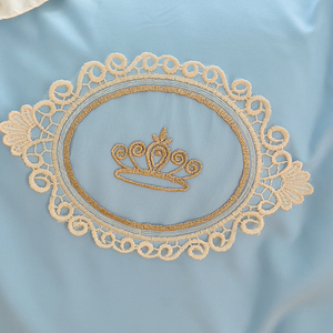 OEM Ruffled Duvet Cover Sets Washed Brushed Microfiber Lotus <strong>Leaf</strong> Lace <strong>Bedding</strong> Sets Embroidery Ruffled Bed Sheet Bed Skirt - Product Image 3