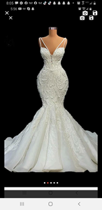 Drop Shipping 2025 New Outer Shoulder Fashion Suspended Ladies Elegant Plus Size Wedding <b>Dresses</b> for Bride - Product Image 2