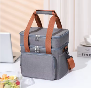 Sac isotherme portable double couche grande capacité, nouvelle version rehaussée, avec fermeture éclair, sac à bandoulière pour pique-nique et glacière extérieure - Product Image 5