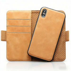 <span class=keywords><strong>Funda</strong></span> de Piel Genuina Desmontable 2 en 1 <span class=keywords><strong>con</strong></span> Diseño de Lujo y <span class=keywords><strong>Tapa</strong></span> Magnética Doble para Teléfono X 11 12 Pro Max - Product Image 1