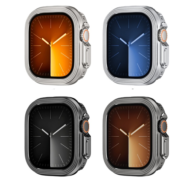 Gunmetal Titanium Silver Black Zinc Alloy Screen Protector Metal Watch Case for Apple Ultra 3 2 1 I