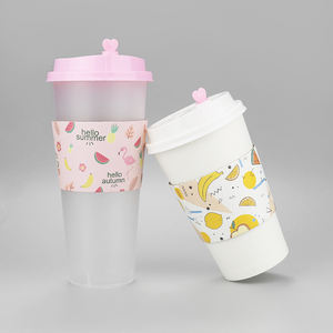 Custom Logo usa e getta carta Kraft manicotto cartone ondulato <span class=keywords><strong>caffè</strong></span> latte bevande tè manicotto tazza di carta <span class=keywords><strong>con</strong></span> disegno lettera - Product Image 4