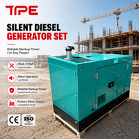 Générateur diesel silencieux à refroidissement par eau, certifié EU Stage V CE/ISO, avec ATS pour chantier de construction