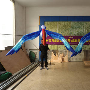 Parade de marionnettes d'oiseaux de pélicans gonflables d'éclairage sur mesure, spectacle d'événement de costume de grue gonflable d'impression pour adultes - Product Image 1