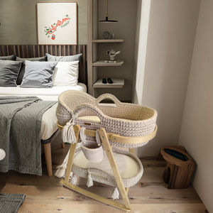 Cesta de Almacenamiento y Cambiador de Pañales para Bebé, Hecha a Medida, Ecológica, Estilo Boho Moderno, de Algodón Crochet, Impermeable - Product Image 5