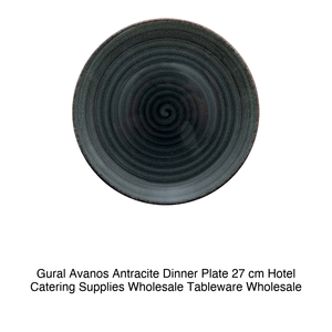 Avanos Anthracite Flat <b>Plate</b> 27 cm Gural - Product Image 2