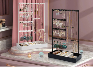Présentoir de bijoux de bureau, étagère de ferronnerie de petits objets de rangement de clés de hall d'entrée, colliers, boucles d'oreilles, rangement d'accessoires - Product Image 2