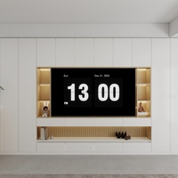 Cheminée électrique d'appoint de style français haut de gamme avec meuble TV intégré pour salon