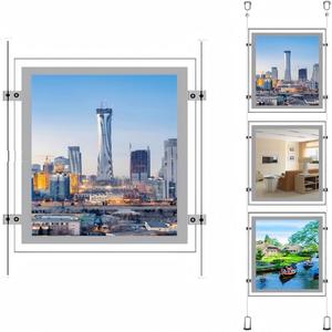 Real Estate Sign Double Sided Hanging Ad Product Crystal Led Display <b>Board</b> Window Display Crystal <b>Light</b> Box - Product Image 1