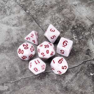 Jeu de dés de jeu de rôle fantastique épique - 7 dés polyédriques en résine, incluant un D20 pour D&D et le divertissement, écologiques, durables et aux couleurs vives - Product Image 5