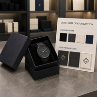 Boîte cadeau personnalisée pour montre, vente en gros, boîte d'emballage et de présentation pour montre avec couvercle et base, logo personnalisé, taille personnalisée