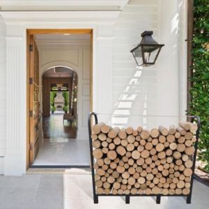 DB Artibear 4.1ft Heavy Duty <b>Firewood</b> <b>Rack</b> Stand Indoor Outdoor Metal Wood Pile Storage Stacker Logs Holder Storage Solution - Product Image 1