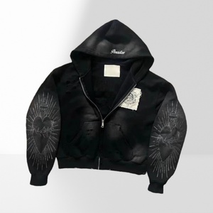 Hot Selling Men's Printed Hooded Sweatshirt | Lightweight Cotton Lining ODM | Oversized Fit Pullover for Autumn/Spring | Letter - Product Image 2